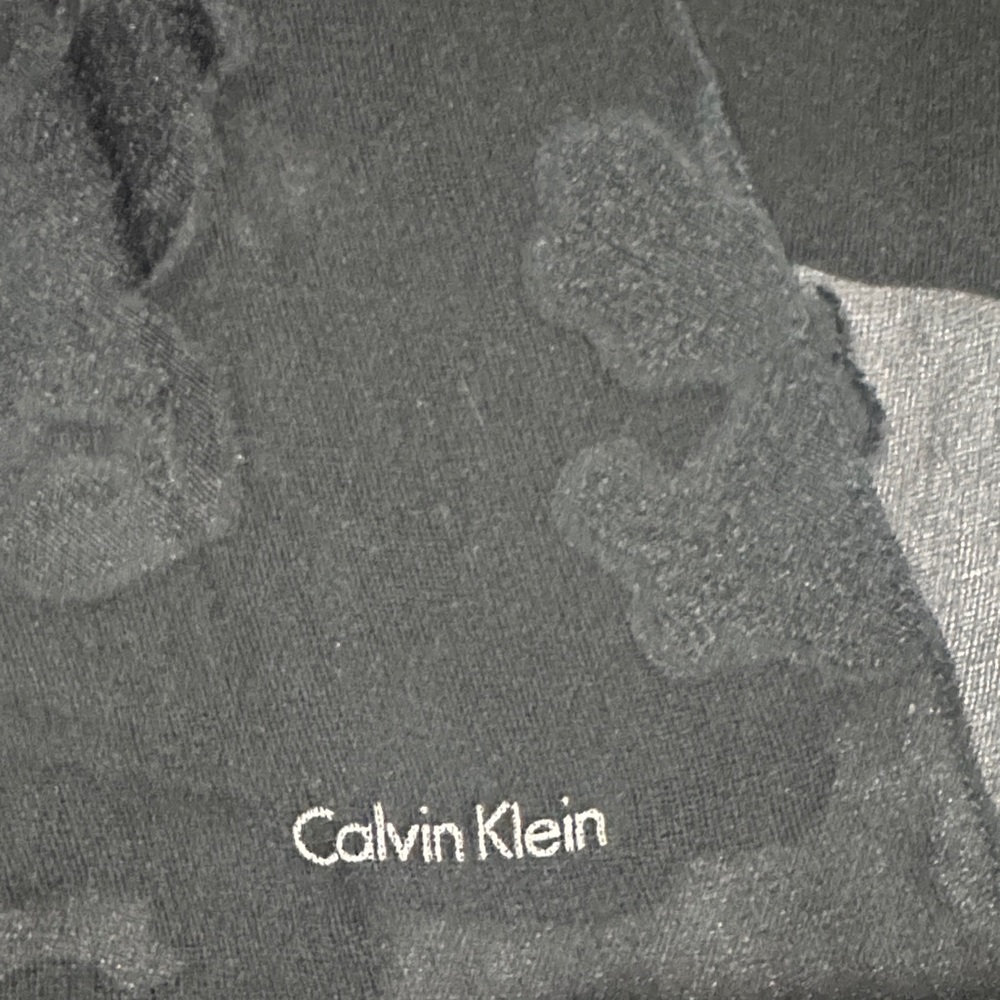 Calvin Klein Black Floral Scarf - Picture 2 of 9